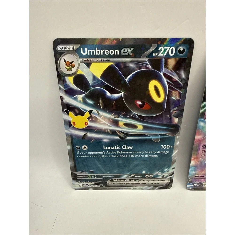 Sylveon EX, Espeon EX, Umbreon EX Pokemon 30th Anniversary - Pokemon Cards NM